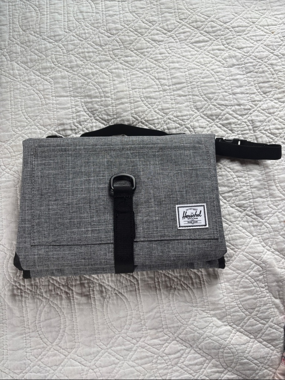 Herschel Supply Company Gray Messenger Bag with Black Strap